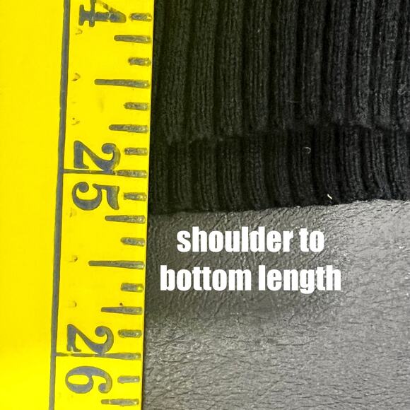 Charter Club Sweater Women's Medium Black Ribbed Gold Buttons - Picture 7 of 7